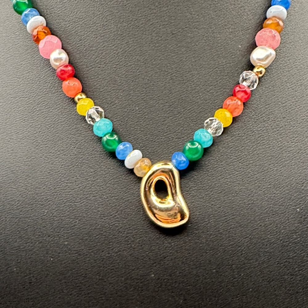 Serefina Multicolor Gemstone Beaded Necklace With… - image 2